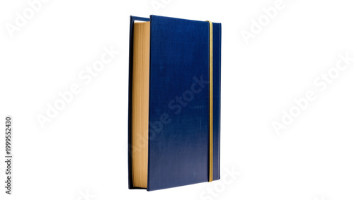 Tableau sur toile Blue hardcover book with gold page edges and ribbon bookmark