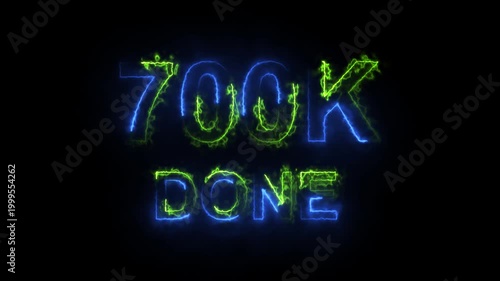 Neon glowing zombie hand typing done message digital cyberpunk futuristic interface