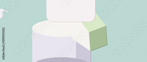 Distraction Free Wallpaper - Shades Of White colors with Papercut Shapes background