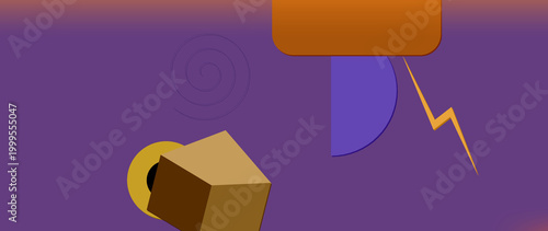 Distraction Free Wallpaper - Royal colors with Papercut Shapes background