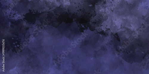 Abstract dark navy blue and black watercolor background with ink splashes.