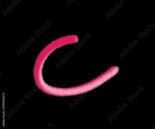 Pink fuzzy letter c