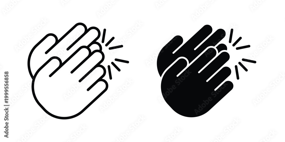 Obraz premium Clap hands icon concepts for website projects