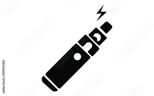 Electric shock device icon representing taser stun gun security protection and law enforcement safety concept