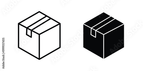 Courier box icon concepts for website projects