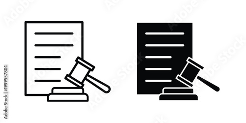 Court decision icon concepts for website projects