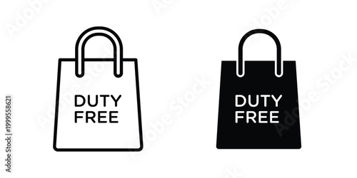 Duty free icon concepts for website projects