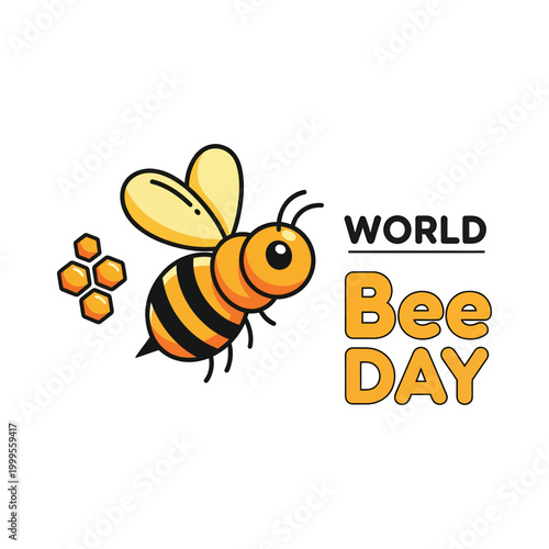 World bee day illustration a buzzing celebration of pollinators