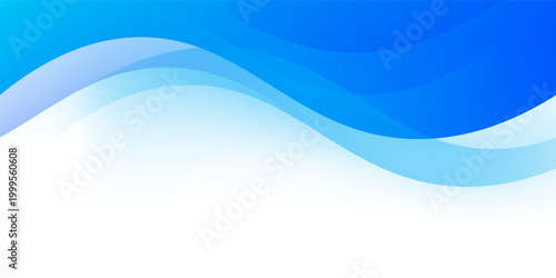 Abstract vector blue wavy background. Graphic design template for brochure, website, mobile app. wave modern curve pattern.