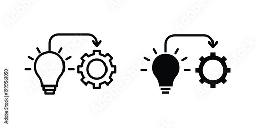 Implementation icon concepts for website projects