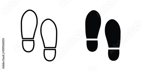 Imprint soles shoes icon concepts for website projects