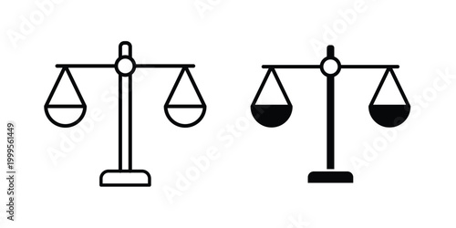 justice scale icon concepts for website projects