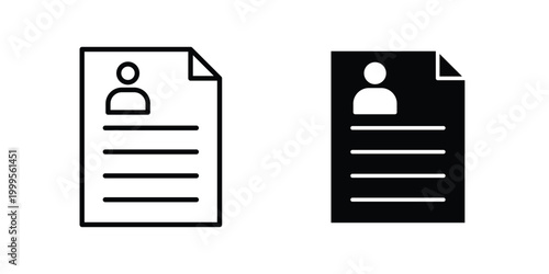 Job resume icon concepts for website projects