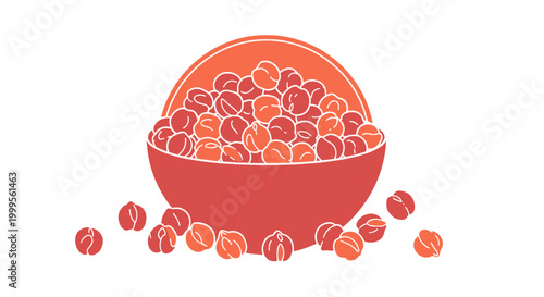 A vibrant red bowl overflowing with juicy red berries on a white background