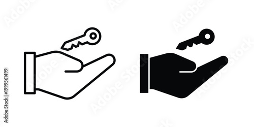 Key handover icon concepts for website projects