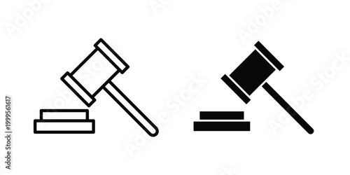 law gavel icon concepts for website projects