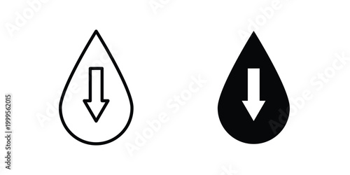 Low water level icon concepts for website projects