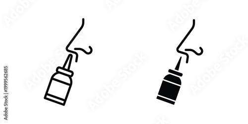 Nasal spray icon concepts for website projects