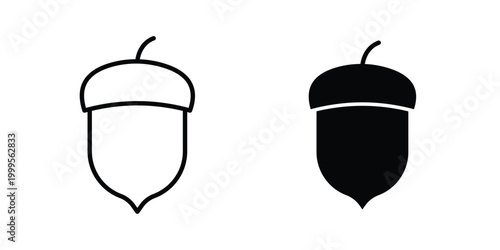 Oak nut icon concepts for website projects