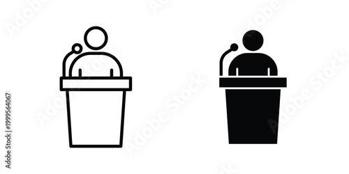 Public speaker icon concepts for website projects