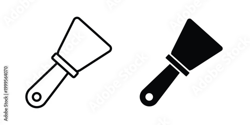 Putty knife icon concepts for website projects