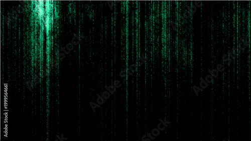 Vector Abstract emerald streams cascading night, invoking mystery and digital artistry, ideal for modern design.