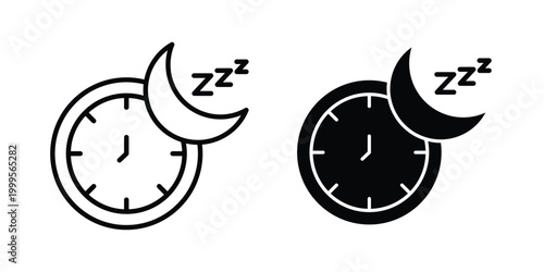 Sleeping time icon concepts for website projects