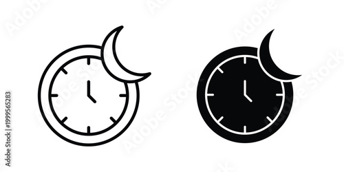 Sleeping time icon concepts for website projects