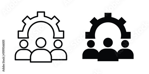 Teamwork icon concepts for website projects