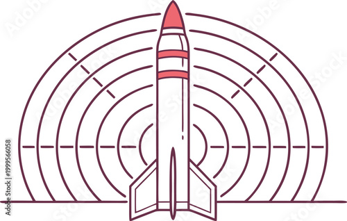 Futuristic missile defense system, with radar targeting