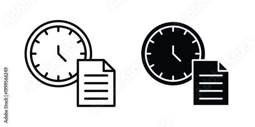 Time management icon concepts for website projects