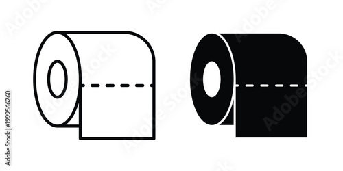 Toilet paper roll icon concepts for website projects