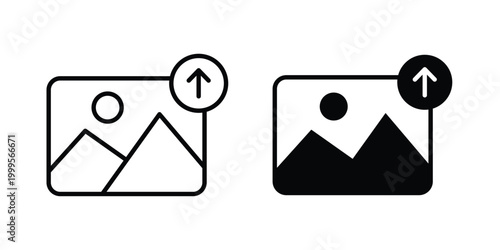 Upload photo icon concepts for website projects