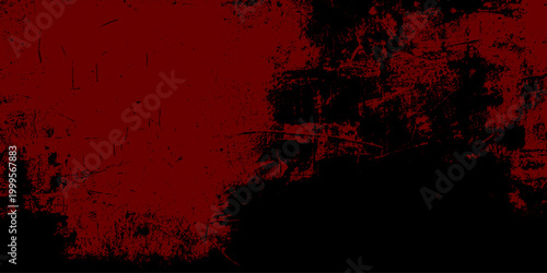 Dramatic dark red grunge and rock texture background with rugged stone surface deep shadows cracked details and weathered peeling paint ideal for horror themes and artistic backdrops