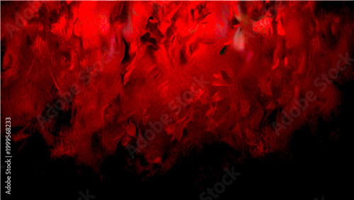 Abstract Vector fiery display of crimson fire and flames on a dark void background, representing passion or warning.