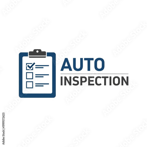 Auto Inspection Checklist Clipboard - Car Service and Maintenance Concept
