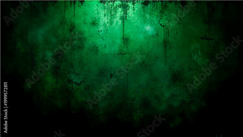 Tableau sur toile Vector Abstract emerald texture grungy surface, conveying an intriguing aura depth and mystery