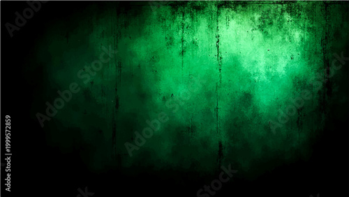 Bild auf Leinwand Vector Abstract Mysterious and artistic ambiance, vibrant and textured in a captivating composition of green and black shades