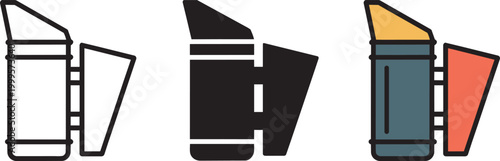 Bee smoker tool vector illustration simple isolated clean design with garden tool animal care with farm