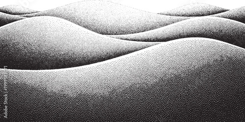 Abstract black and white landscape of rolling hills with granular texture graphic resources fine art abstract landscape background monochrome granular creative minimalist backdrop contrast