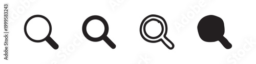 Magnifying Glass Search and Discovery Icon Set