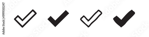 Checkmark Success and Completion Tick Icon Set
