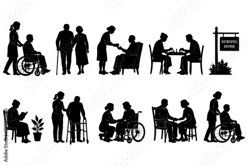 Silhouettes of care: elderly support in nursing home environments.