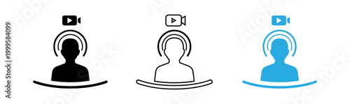 Headspace logo a teal silhouette representing meditation and mindfulness practices