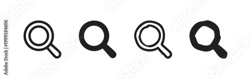 Magnifying Glass Search and Discovery Icon Set
