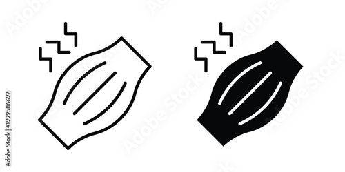 Muscle pain icon outlined. Flat fill icons