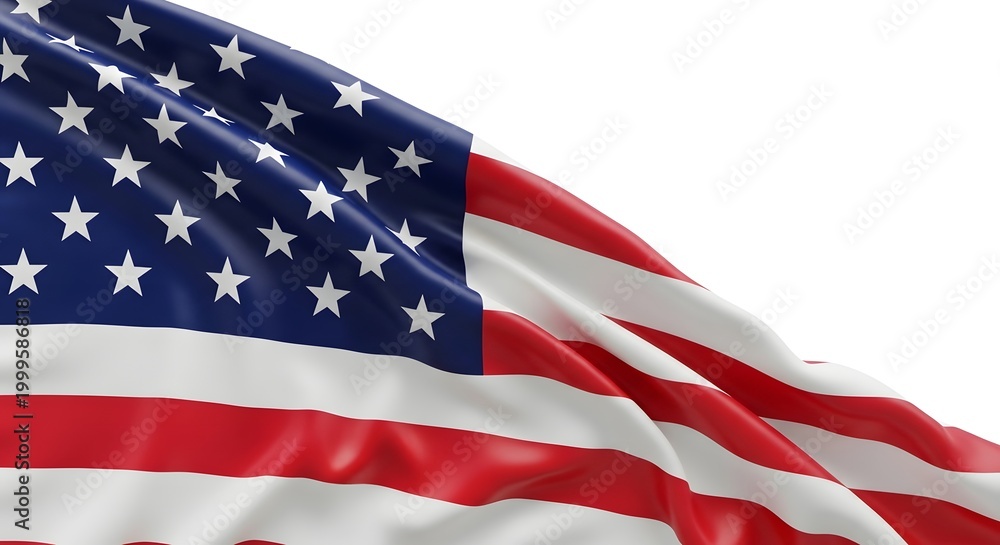 Obraz premium Waving american flag a symbol of freedom and national pride representing the united states of america's values and heritage