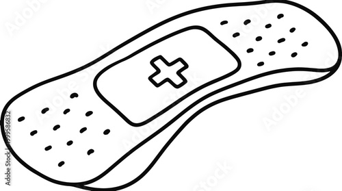 Simple illustration of a band aid