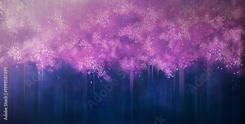 background drawing is an image of dense foliage on a dark gray te