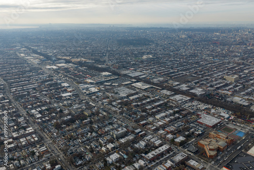 Aerial view of Canarsie residential grid - New York, US